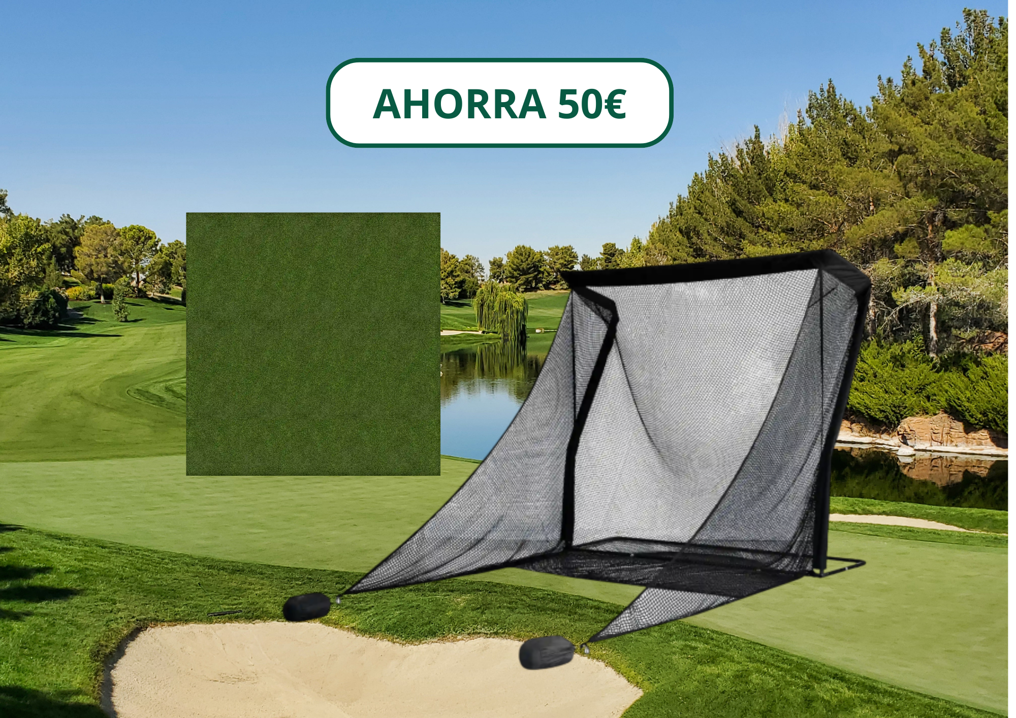 Red de golf Delux y Alfombrilla de golpeo Golf