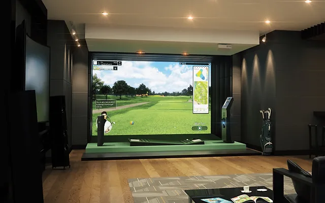 Cual es el tamaño de la sala para un simulador de golf