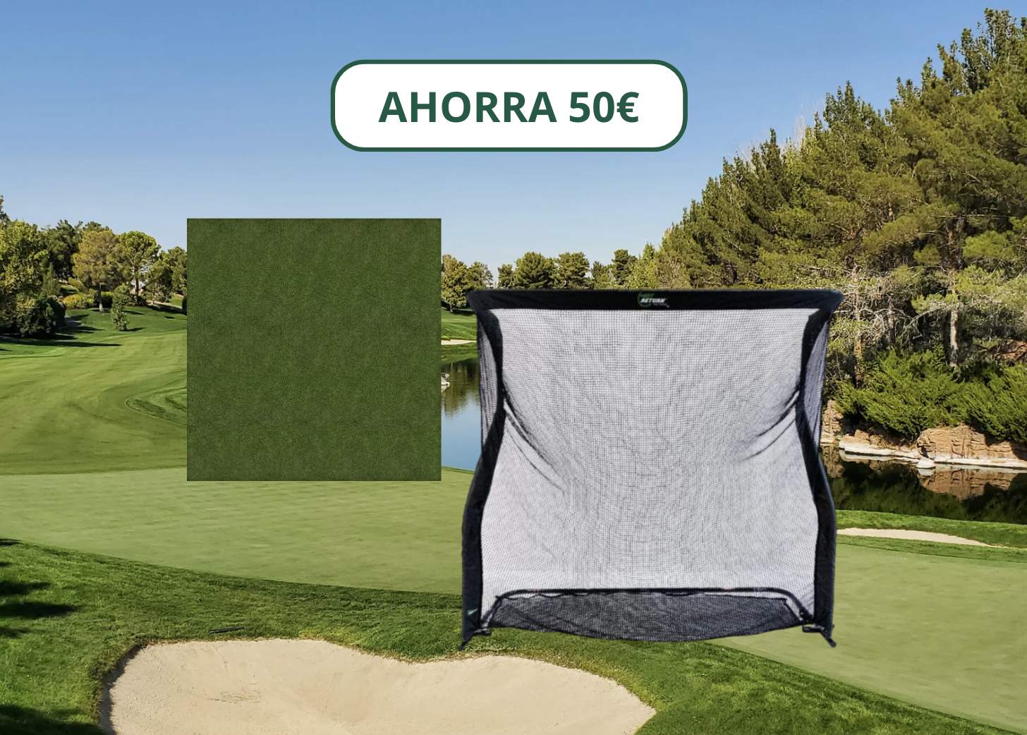 Red de golf Pro Series y Alfombrilla de golpeo Premium