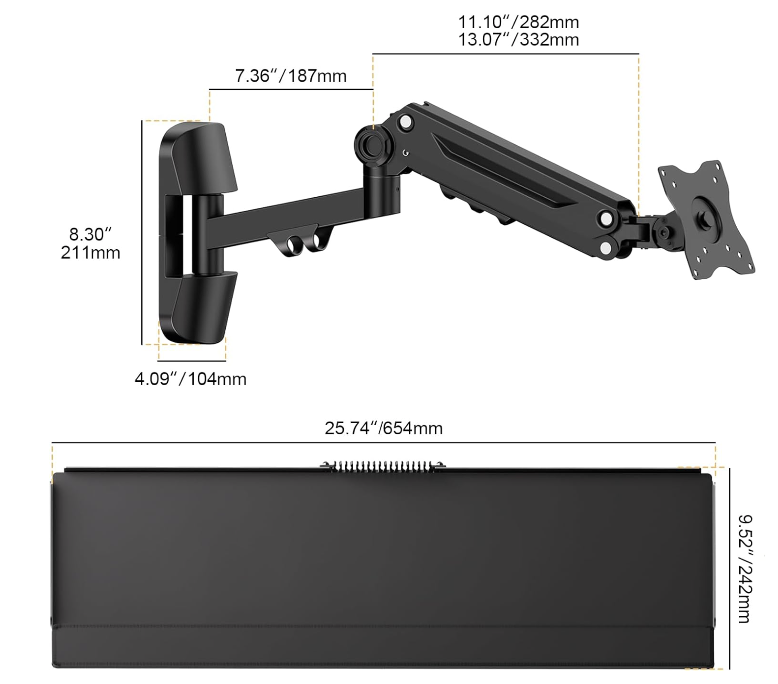 Soporte de pared para teclado Putilsen - Imagen 4
