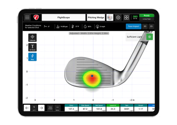 Software de golf face Impact