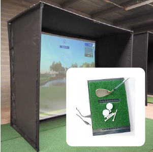 Simulador golf en casa Optishop interior