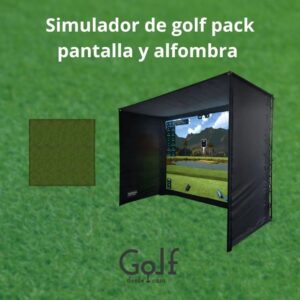 Simulador de golf pack pantalla y alfombra