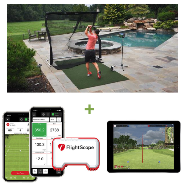 Simulador de golf Flightscope Mevo exterior