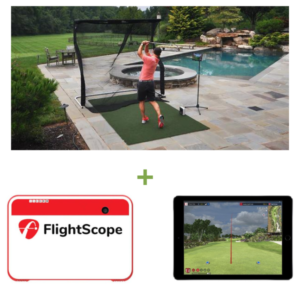 Simulador golf Flightscope Mevo + exterior