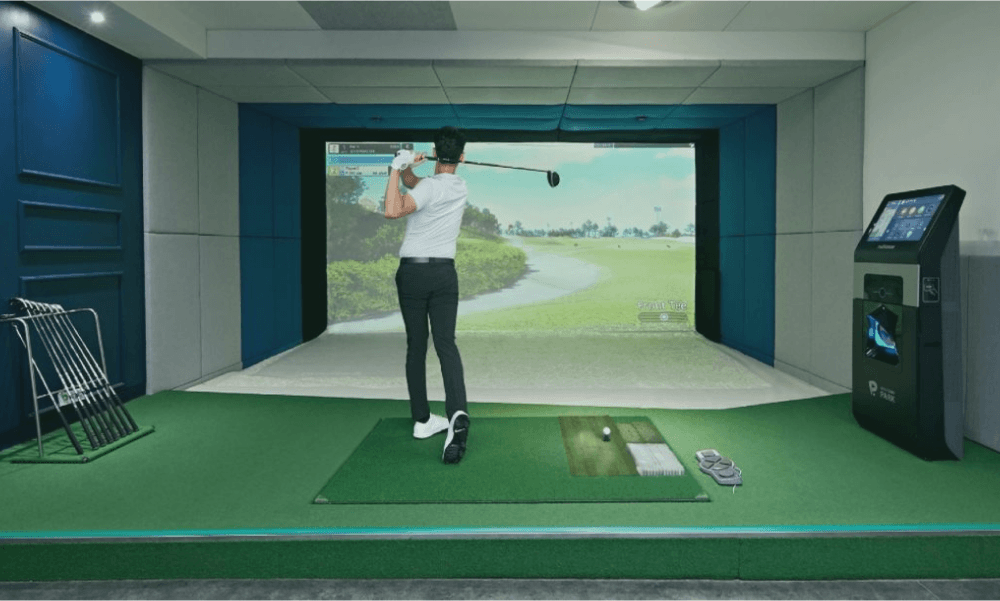 Simulador de golf en casa