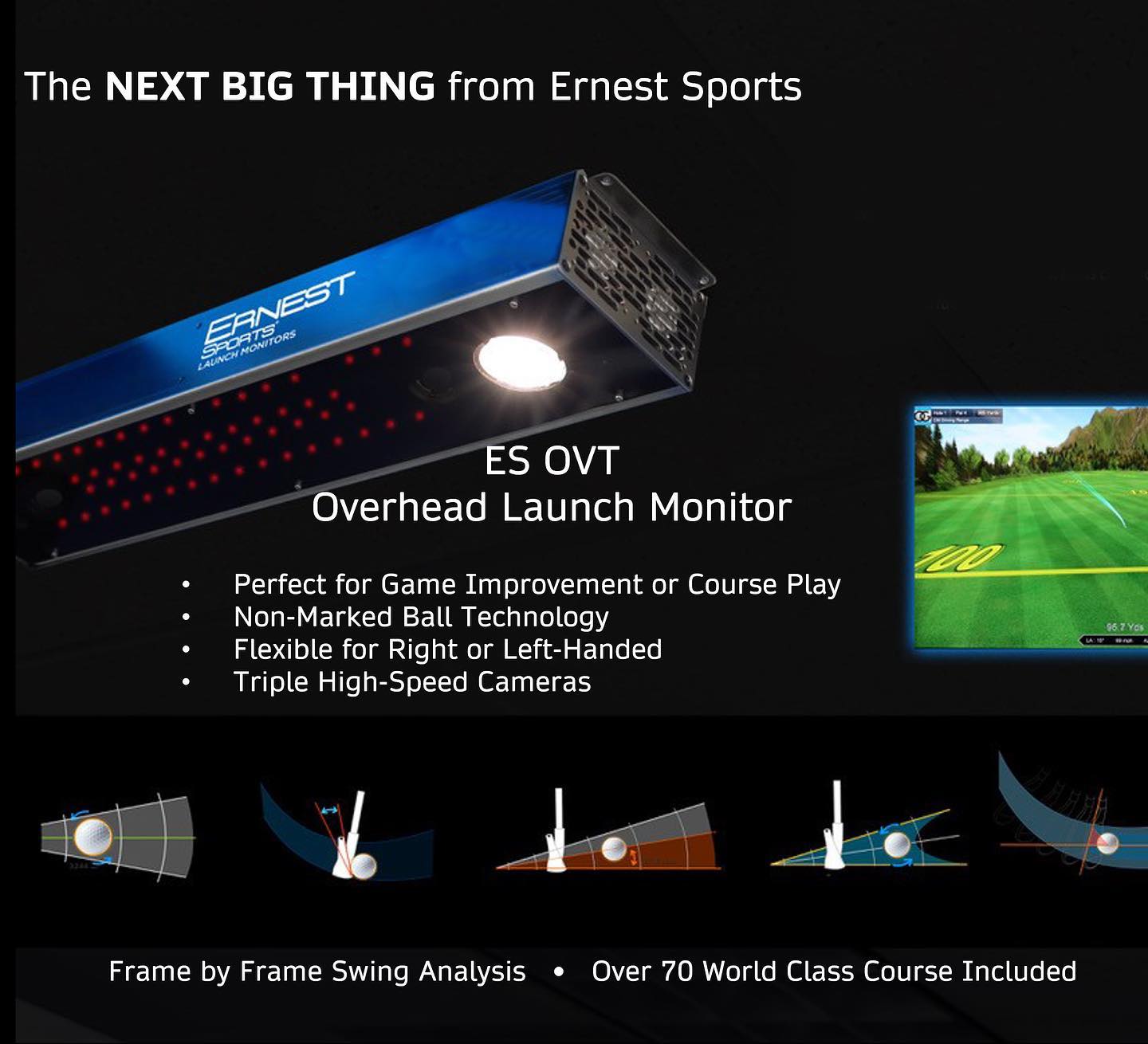 Simulador virtual de golf Ernest Sport ES OVT Techo