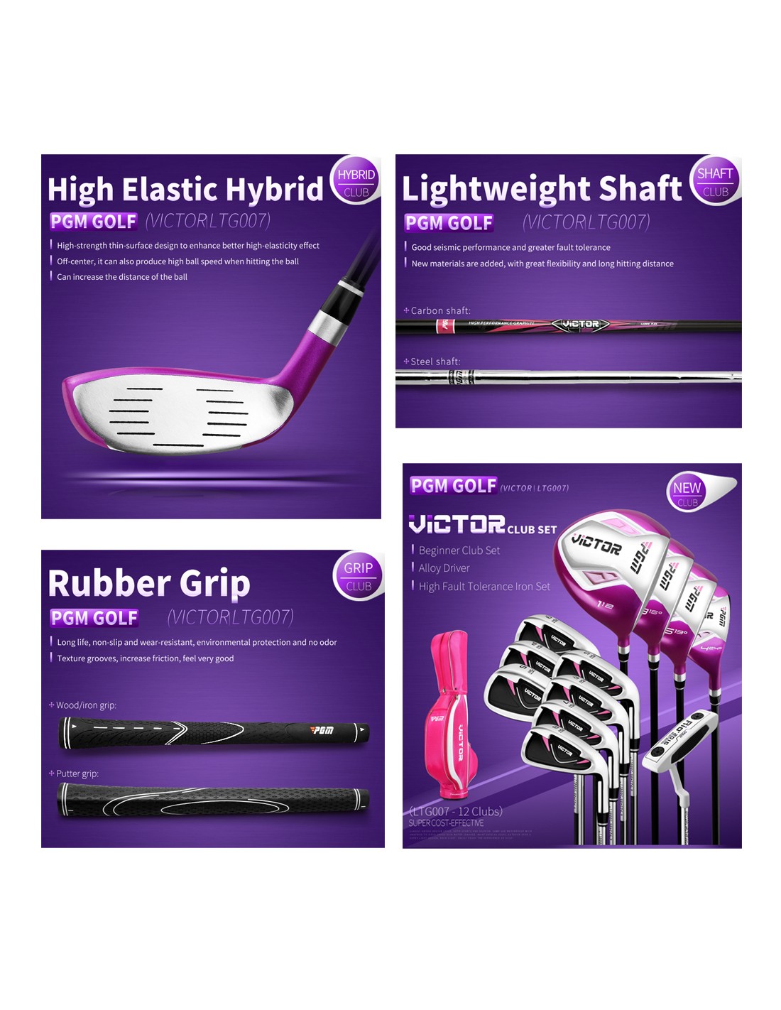 Palos de golf PGM Rio mujer VTC set Completo - Imagen 6