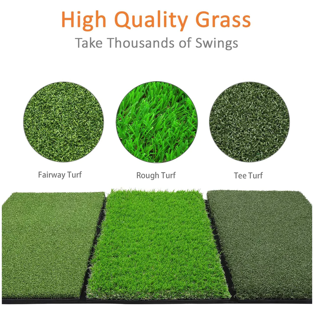 Alfombrilla de golpeo golf Tri-Turf 64cm x 41cm - Imagen 3